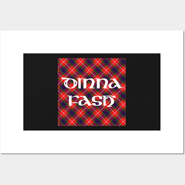 Dinna Fash Outlander Tartan Fancy Square Wall Art by GraficBakeHouse